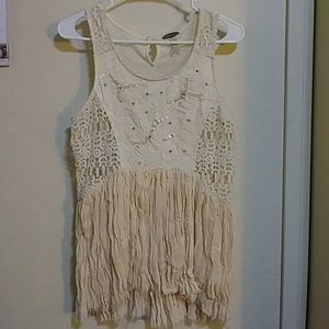 Buckle boho tank- size S